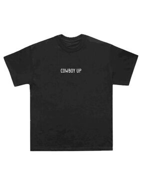 Cowboy Up Black Graphic Tee